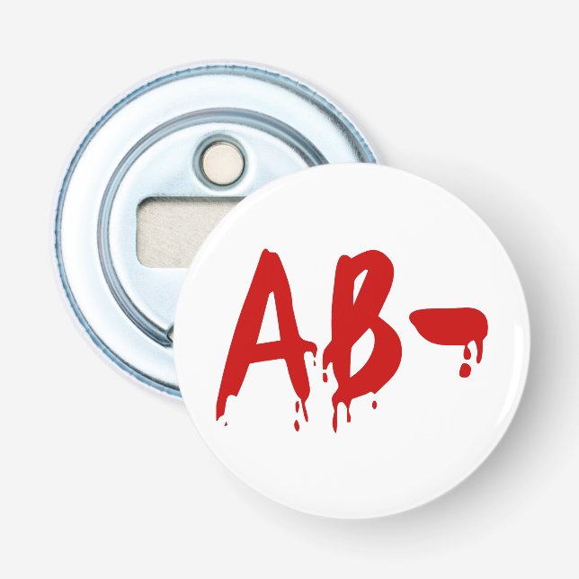 Blood Group AB - Negativ #Horror Hospital Flasköppnare (Framsidan)