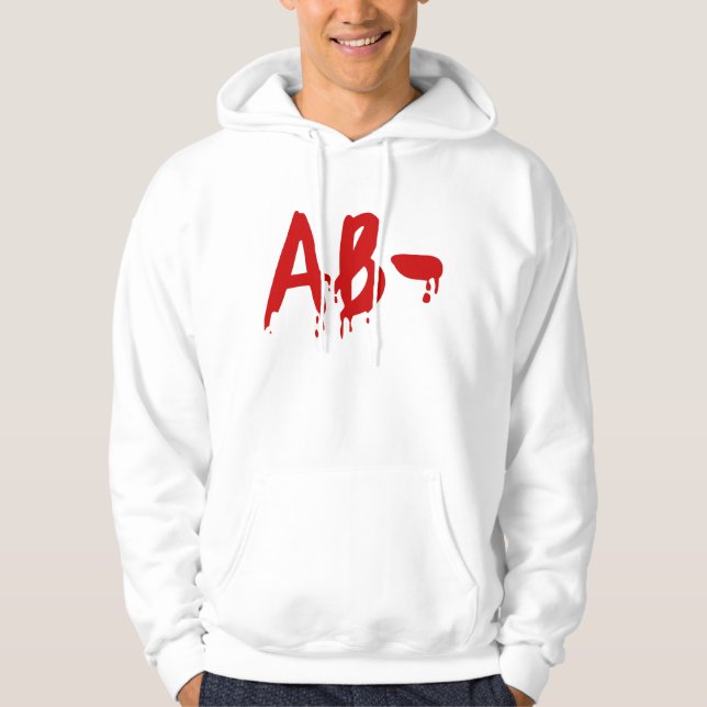 Blood Group AB - Negativ #Horror Hospital Hoodie (Framsida)