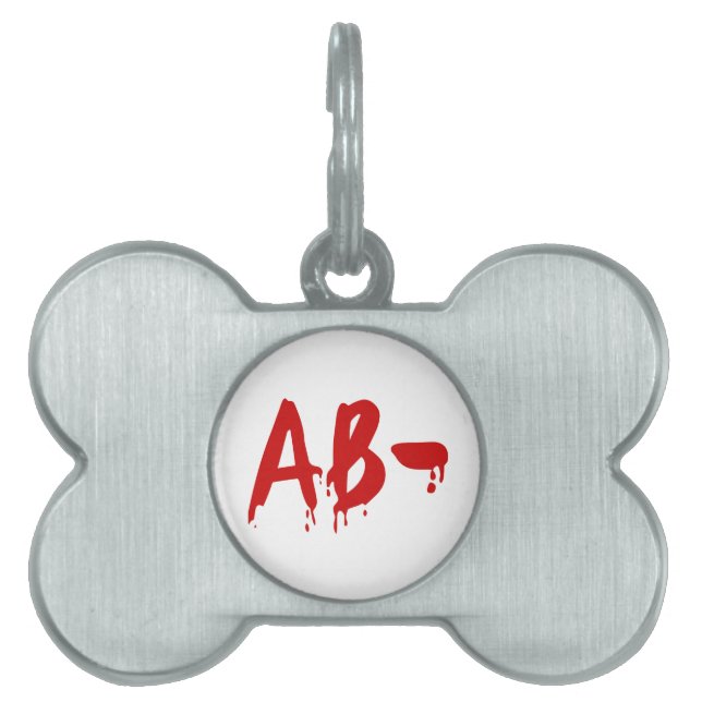 Blood Group AB - Negativ #Horror Hospital ID-bricka Husdjur (Framsidan)