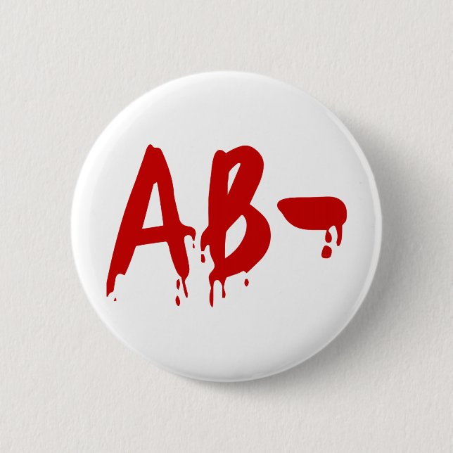 Blood Group AB - Negativ #Horror Hospital Knapp (Framsida)