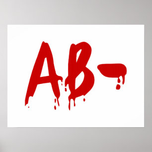 Blood Group AB - Negativ #Horror Hospital Poster