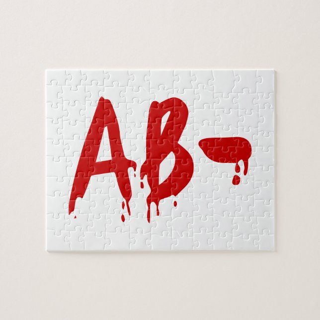Blood Group AB - Negativ #Horror Hospital Pussel (Horisontell)