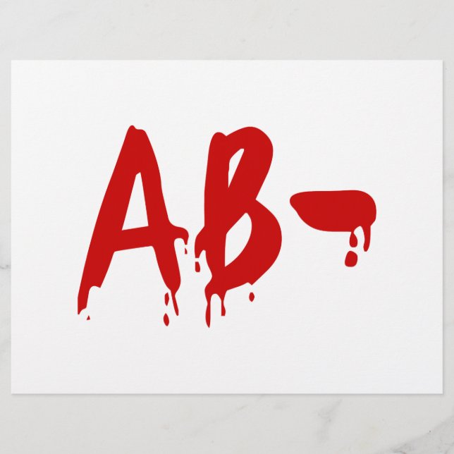 Blood Group AB - Negativ #Horror Hospital Reklamblad (Framsidan)