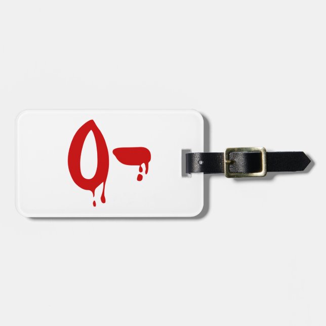 Blood Group O- Negativ #Horror Hospital Bagagebricka (Horisontell Framsida)