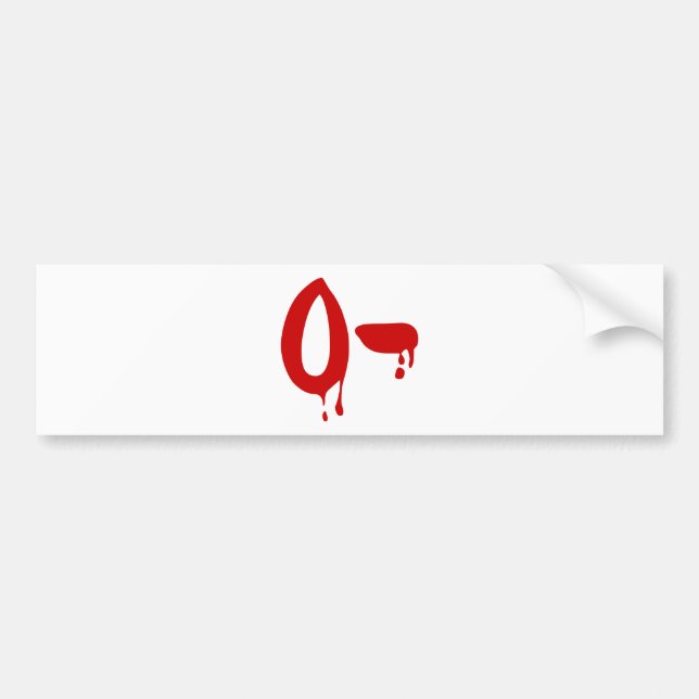 Blood Group O- Negativ #Horror Hospital Bildekal (Framsidan)