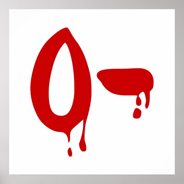 Blood Group O- Negativ #Horror Hospital Poster (Framsidan)