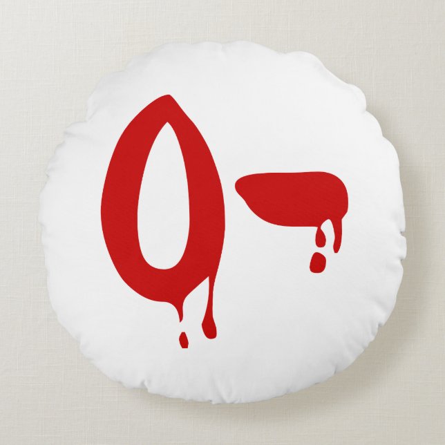 Blood Group O- Negativ #Horror Hospital Rund Kudde (Framsidan)