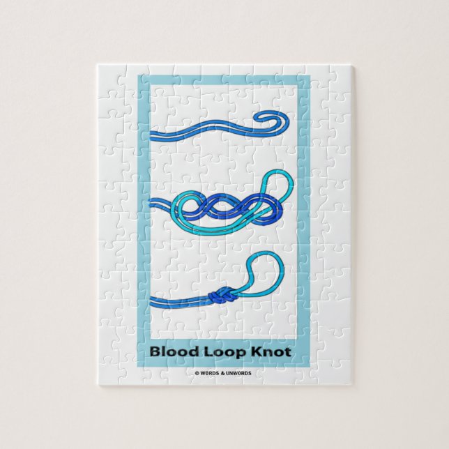 Blood Loop Knot (Knotology Knot Instruction) Pussel (Vertikal)