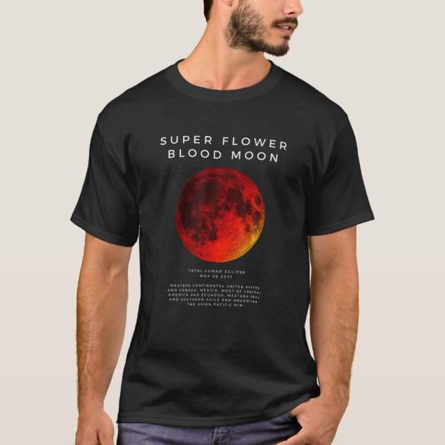 Blood Måne 2021 | Totalt antal lunar Eclipse T Shirt (Framsida)