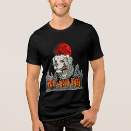 Blood Måne Bark - Zombie Hund Halloween Shirt T Shirt