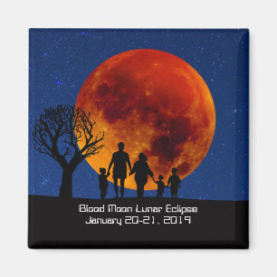 Blood Måne Lunar Eclipse 2019 Magnet