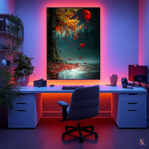 Blood Måne över hösten Sjö - Mystisk fall Poster