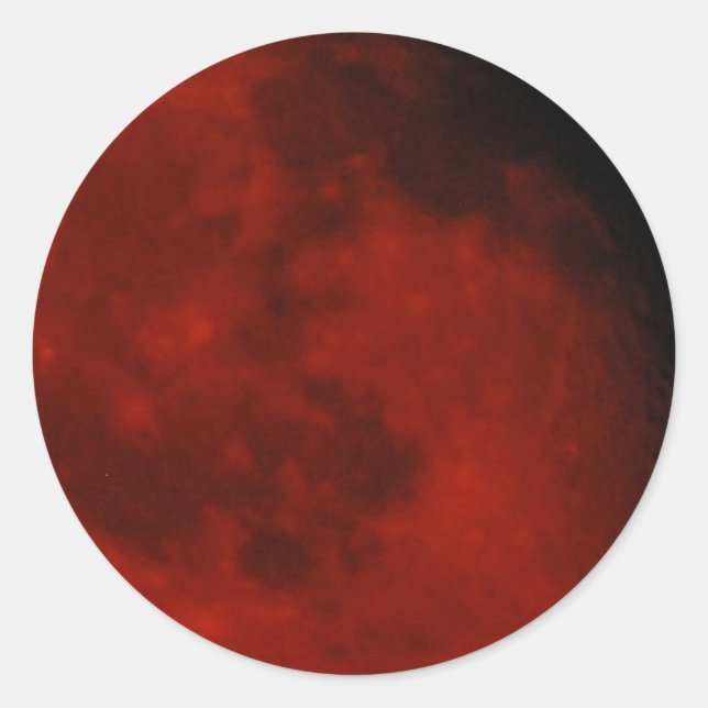 Blood Måne Stickers Runt Klistermärke (Framsida)