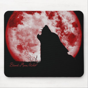 Blood Måne Varg-Mouse Pad Musmatta