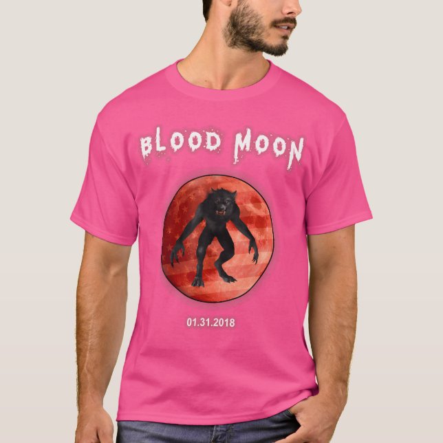 Blood Måne Werevarrt Lunar Eclipse Shirt Astr T (Framsida)