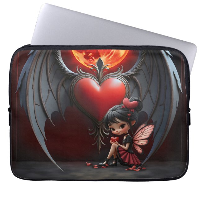 Blood Moon Valentine Älva Laptop Fodral (Framsidan)