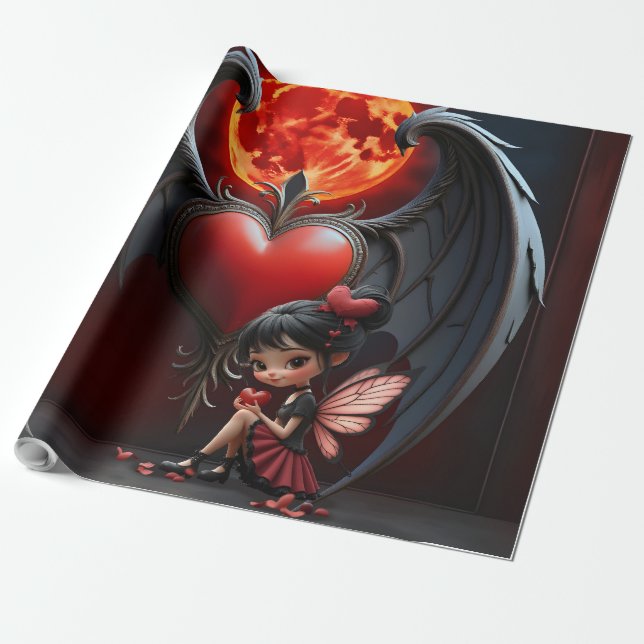 Blood Moon Valentine Fairy Presentpapper (Utrullad)