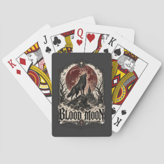BLOOD MOON WOLF — Gotisk Skräck Casinokort