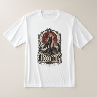 BLOOD MOON WOLF — Gotisk Skräck T Shirt