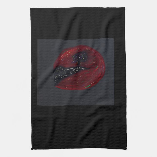 Blood Moonlit Night Kitchen Towel Kökshandduk (Vertikal)