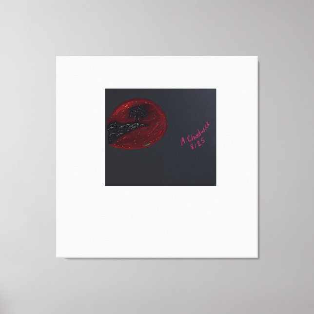 Blood Moonlit Night Stretched Canvas Print (Framsida)