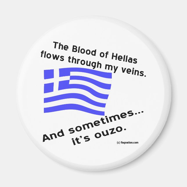 Blood of Hellas & Ouzo Magnet (Framsidan)