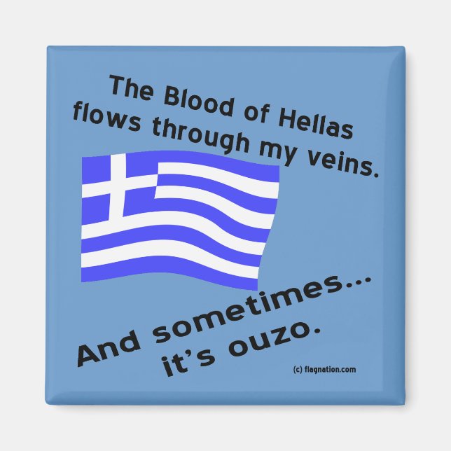Blood of Hellas & Ouzo Magnet (Framsidan)