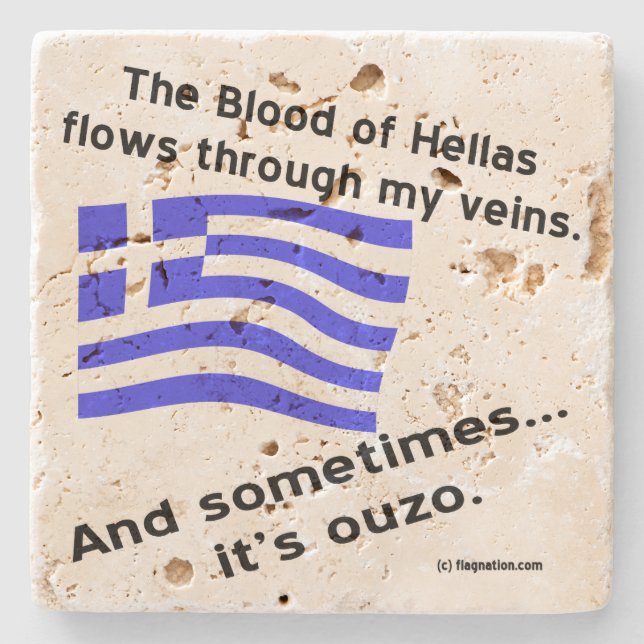 Blood of Hellas & Ouzo Underlägg Sten (Framsidan)