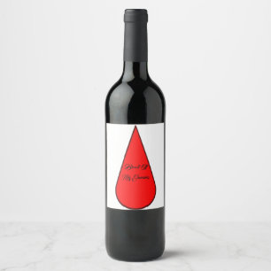 Blood of My Fibers Vin-etikett Vinflaska Etikett