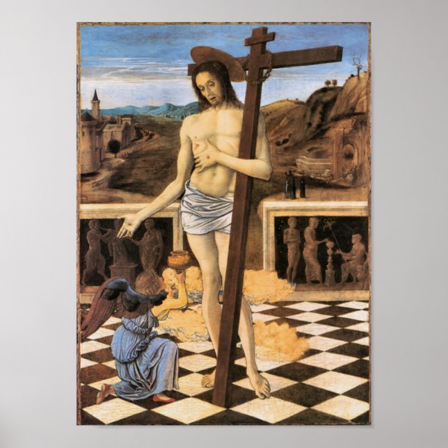 Blood of Redeemer Bellini Jesus Angel Poster (Framsidan)