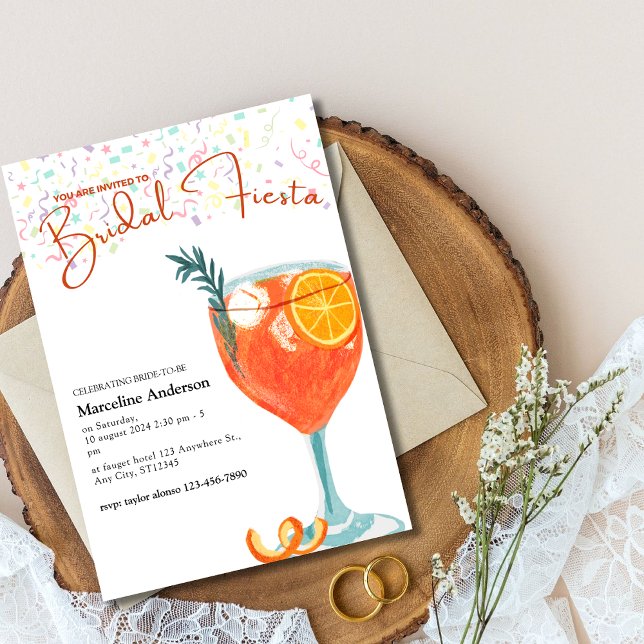 Blood Orange Cocktail Mexican Möhippa Fiesta Inbjudningar (Skapare uppladdad)