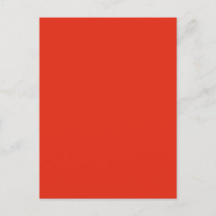 Blood Orange Red Solid Trend Färg Background Vykort