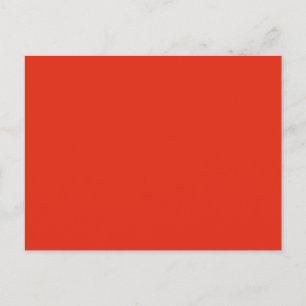 Blood Orange Red Solid Trend Färg Background Vykort