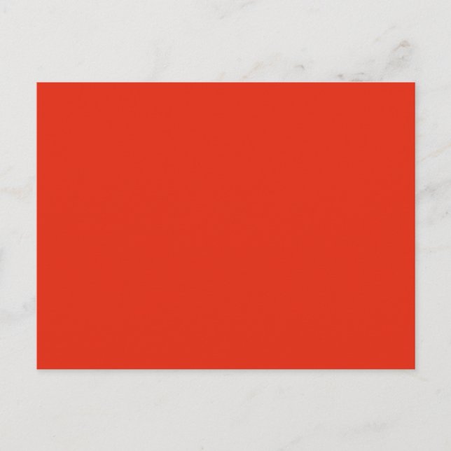 Blood Orange Red Solid Trend Färg Background Vykort (Framsida)