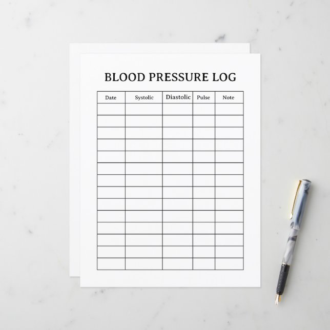 BLOOD PRESSURE LOG  (Fram/Back In Situ)