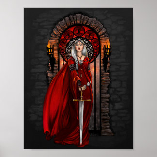 Blood Queen enchantress fantasy art print Poster