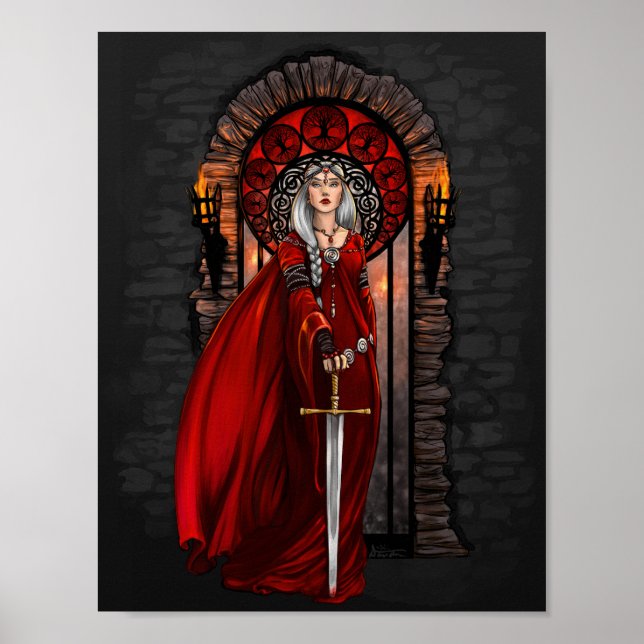 Blood Queen enchantress fantasy art print Poster (Framsidan)