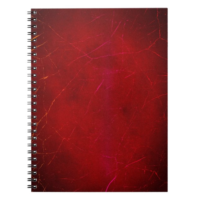 Blood Red Abstrakt Struktur med fläckar Anteckningsbok Med Spiral (Framsidan)