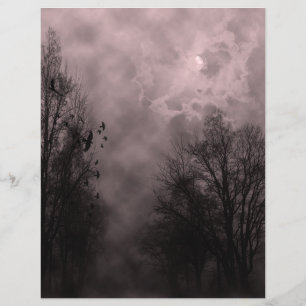 Blood Red Haunted Himlar med Ravens Reklamblad