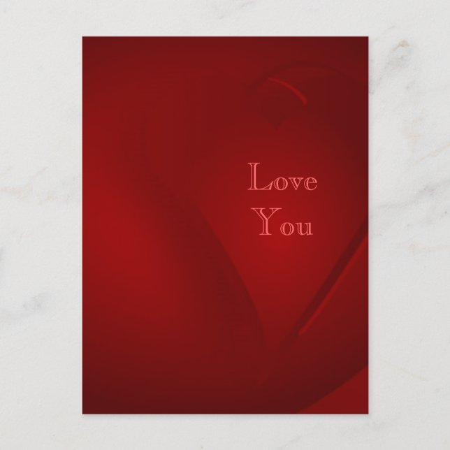 Blood Red Hearts Vykort (Framsida)