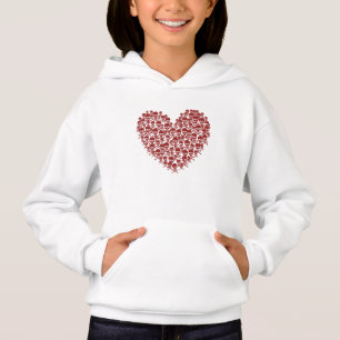 Blood Red Skull Heart Tee Shirt