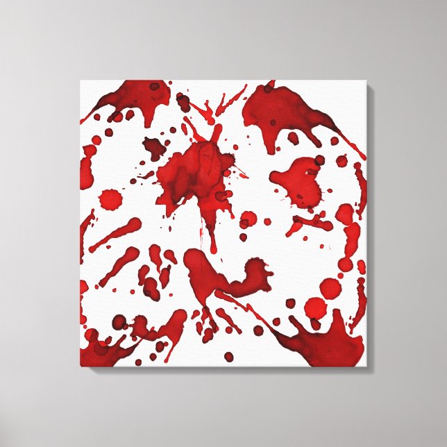 BLOOD RED SPLATTER COLLAGE-SKRIV CANVASTRYCK (Framsida)