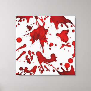 BLOOD RED SPLATTER COLLAGE-SKRIV CANVASTRYCK