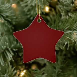 Blood Red Star Ceramic Ornament
