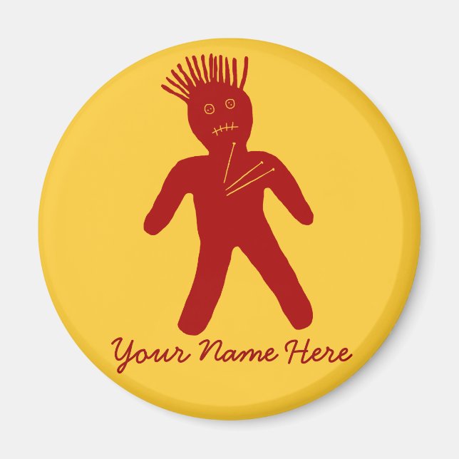 Blood Red Voodoo Doll Magnet (Framsidan)