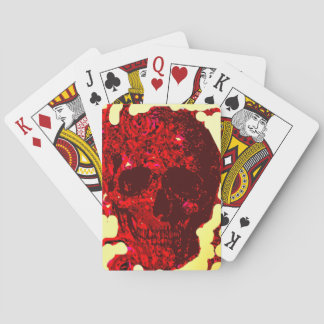 Blood Röd ros Skull Carved - Casinokort