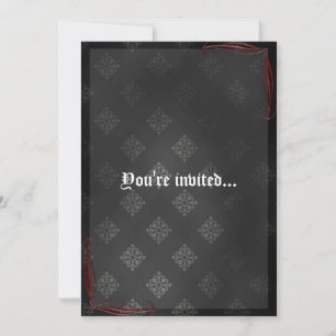 Blood Rulla Vampire Goth Bröllop Inbjudningar