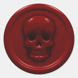 Blood Skull Runt Klistermärke