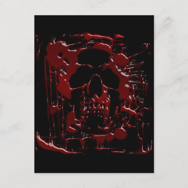Blood Skull Vykort (Framsida)
