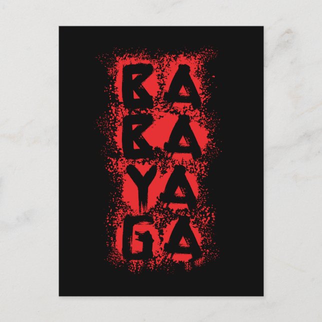 Blood Splatter Baba Yaga Vykort (Framsida)